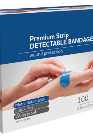 AEROPLAST Premium Detectable X-Wide Strip 7.5 x 2.5cm Box/100