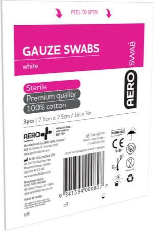 Gauze Swabs 7.5cm x 7.5cm (3) sterile