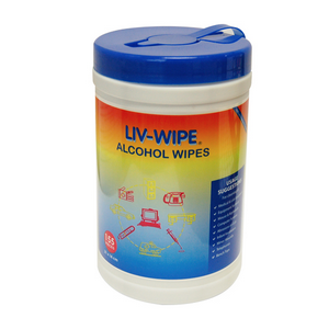 Liv-Wipe Antibacterial Alcohol Wipes  155 per Tub