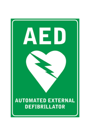 AED A4 Wall Sticker Sign