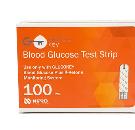 GlucoKey Blood Glucose Test Strips  Box 2 x 50 strips
