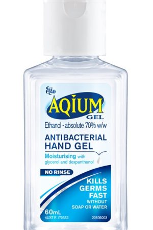 Aqium Antibacterial Hand Sanitiser, Bottle 60mL